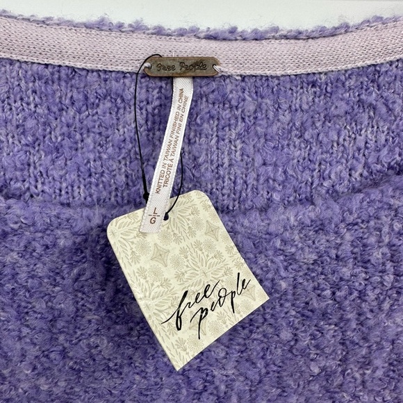 Free People Moira Slouchy Tunic Sweater Lavender Size Large - Picture 5 of 8